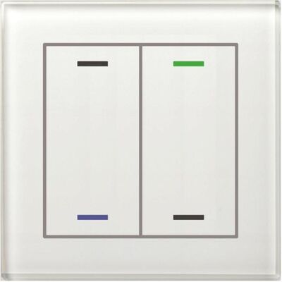 MDT MDTtechno. Glastaster II Light 2-fach RGBW, wei BE-GTL2TW.01, Schalter + Taster, Weiss MDT MDTtechno. Glastaster II Light 2-fach RGBW, wei BE-GTL2TW.01, Schalter + Taster, Weiss