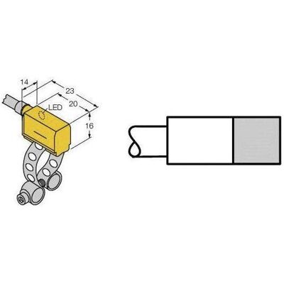 Turck Magnetfeldsensor, Schalter + Taster, Schwarz Turck Magnetfeldsensor, Schalter + Taster, Schwarz
