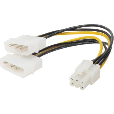 Shiverpeaks S/CONN maximum connectivity Internes Stromkabel, 2x 5.25 Stecker auf 6-pol PCI Express, 0,13m (13 cm), Interne Kabel (PC) Shiverpeaks S/CONN maximum connectivity Internes Stromkabel, 2x 5.25 Stecker auf 6-pol PCI Express, 0,13m (13 cm), Interne Kabel (PC)