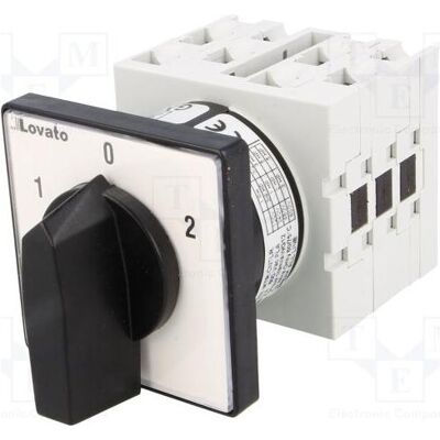 Lovato Nockenschalter, Schalter + Taster, Schwarz Lovato Nockenschalter, Schalter + Taster, Schwarz