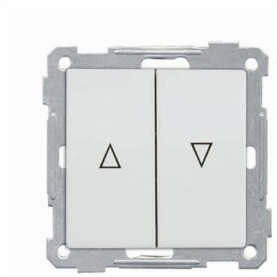 Mutlusan Candela Modul Jalousietaster Rolladentaster Weiss, Schalter + Taster, Weiss Mutlusan Candela Modul Jalousietaster Rolladentaster Weiss, Schalter + Taster, Weiss