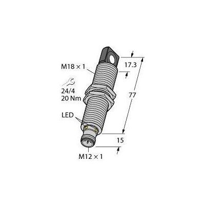 Turck Ultraschallsensor Reflexionstaster RU40U-M18ES-2UP8X2-H1151, Schalter + Taster Turck Ultraschallsensor Reflexionstaster RU40U-M18ES-2UP8X2-H1151, Schalter + Taster
