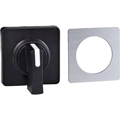 Schneider Betätigungsvorsatz 45x45mm, schwarzer Knauf, silberne Beschriftung, 4-3 KBC1H43, Schalter + Taster, Silber, Schwarz Schneider Betätigungsvorsatz 45x45mm, schwarzer Knauf, silberne Beschriftung, 4-3 KBC1H43, Schalter + Taster, Silber, Schwarz