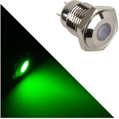 Lamptron Vandalismus-gesicherte LED - grün, silberne Fassung (Grün), Modding Beleuchtung Lamptron Vandalismus-gesicherte LED - grün, silberne Fassung (Grün), Modding Beleuchtung