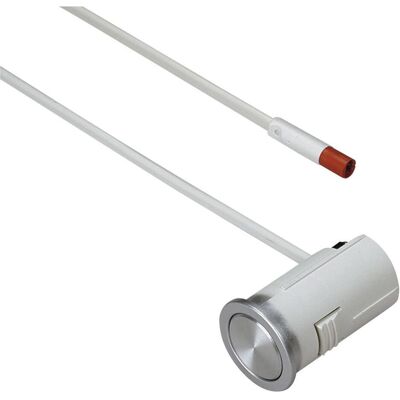 Elektra Druckschalter 230 V, 1-polig, mit 1000 mm Anschlussleitung,alufarbig, Schalter + Taster, Silber Elektra Druckschalter 230 V, 1-polig, mit 1000 mm Anschlussleitung,alufarbig, Schalter + Taster, Silber