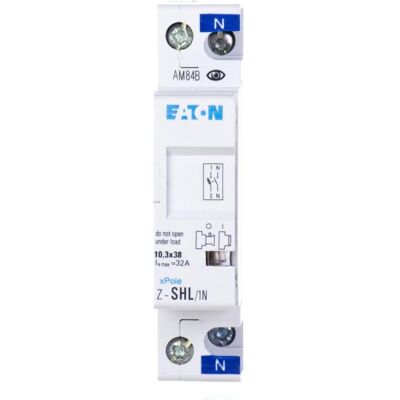 Eaton Zylindrischer Sicherungslasttrennschalter 1+N 10x38mm Z-SHL, Schalter + Taster Eaton Zylindrischer Sicherungslasttrennschalter 1+N 10x38mm Z-SHL, Schalter + Taster