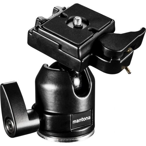 mantona 21422 Stativ-Kugelkopf (Kugelkopf), Stativkopf, Schwarz