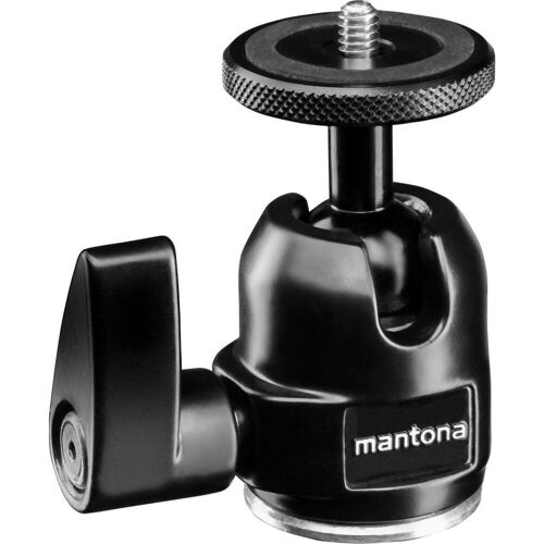 mantona 18870 Stativ-Kugelkopf (Kugelkopf), Stativkopf, Schwarz