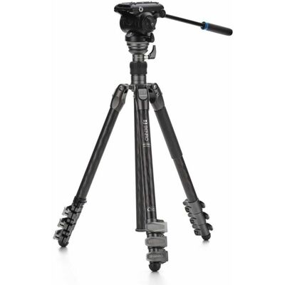 Benro FRHN24CFS4PRO Video Stativ Kit (Carbon), Stativ, Schwarz, Grau, Silber Benro FRHN24CFS4PRO Video Stativ Kit (Carbon), Stativ, Schwarz, Grau, Silber