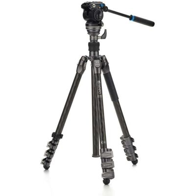 Benro FRHN14CFS2PRO Video Stativ Kit (Carbon), Stativ, Grau, Silber, Schwarz Benro FRHN14CFS2PRO Video Stativ Kit (Carbon), Stativ, Grau, Silber, Schwarz
