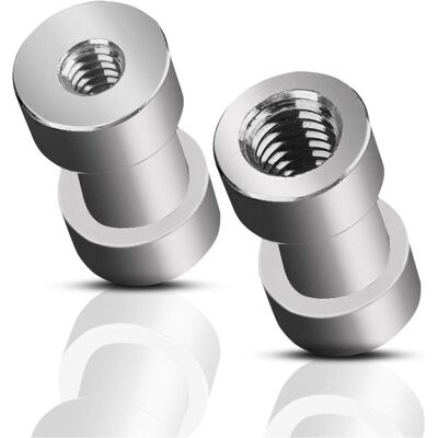 Walimex pro 2x 5/8 Spigot mit 1/4 & 3/8 Gewinde (Stativadapter), Stativ Zubehör, Silber Walimex pro 2x 5/8 Spigot mit 1/4 & 3/8 Gewinde (Stativadapter), Stativ Zubehör, Silber