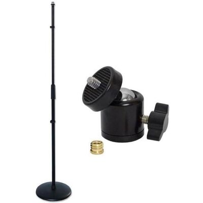 keepdrum Mikrofonständer MS015 gerades Stativ mit Kugelgelenk, Mikrofonständer, Schwarz keepdrum Mikrofonständer MS015 gerades Stativ mit Kugelgelenk, Mikrofonständer, Schwarz