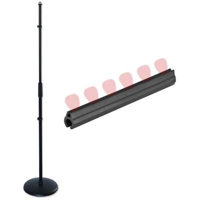 keepdrum Mikrofonständer MS015 gerades Stativ mit Plektrenhalter, Mikrofonständer, Schwarz keepdrum Mikrofonständer MS015 gerades Stativ mit Plektrenhalter, Mikrofonständer, Schwarz