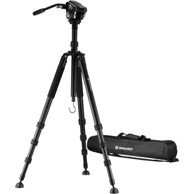 Bresser Treppiede BX-10 Pro con Testa Pan-Tilt Fluida (Metall), Stativ, Schwarz Bresser Treppiede BX-10 Pro con Testa Pan-Tilt Fluida (Metall), Stativ, Schwarz