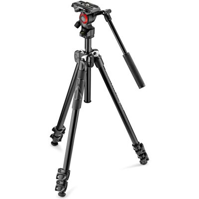 Manfrotto 290 Light 3 Sektionen mit Befree Live Videokopf (Metall), Stativ, Schwarz Manfrotto 290 Light 3 Sektionen mit Befree Live Videokopf (Metall), Stativ, Schwarz