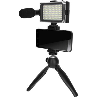 Puluz Vlog Pack - Stativ, Mikrofon, LED-Projektor Puluz Vlog Pack - Stativ, Mikrofon, LED-Projektor