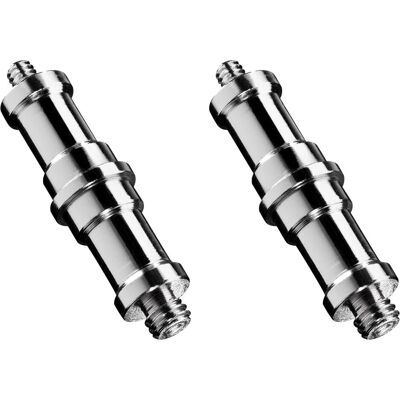 Walimex Set 2x Spigot Gewinde Adapter 3/8" 1/4" Fotografie Kamera Zubehör Stativ (Stativadapter), Stativ Zubehör, Silber Walimex Set 2x Spigot Gewinde Adapter 3/8" 1/4" Fotografie Kamera Zubehör Stativ (Stativadapter), Stativ Zubehör, Silber