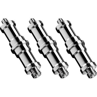 Walimex Set 3x Spigot Gewinde Adapter 3/8" 1/4" Fotografie Kamera Zubehör Stativ (Stativadapter), Stativ Zubehör, Silber Walimex Set 3x Spigot Gewinde Adapter 3/8" 1/4" Fotografie Kamera Zubehör Stativ (Stativadapter), Stativ Zubehör, Silber