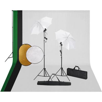 vidaXL Desdemona (300 cm, 210 cm), Hintergrundsystem, Weiss, Gold, Grün, Schwarz, Silber vidaXL Desdemona (300 cm, 210 cm), Hintergrundsystem, Weiss, Gold, Grün, Schwarz, Silber