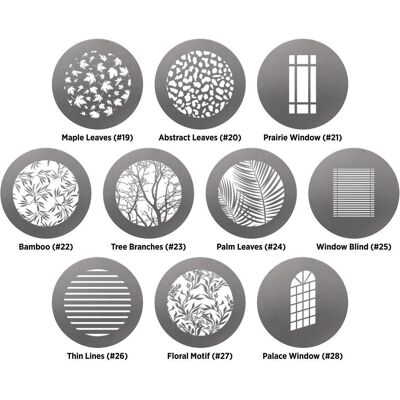 Westcott Optical Spot Gobo Pack 2: Environmental (Diverse), Softbox + Reflektor Zubehör Westcott Optical Spot Gobo Pack 2: Environmental (Diverse), Softbox + Reflektor Zubehör