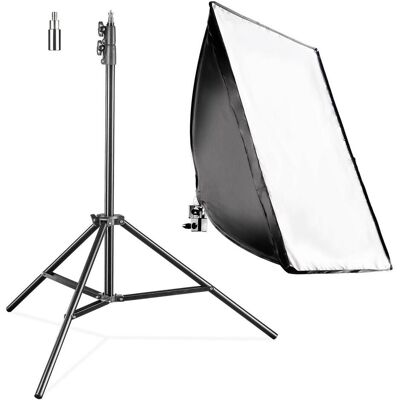 Wiltec Softbox mit Lampenstativ LED Studioleuchte Fotostudio (Softbox), Softbox + Reflektor Wiltec Softbox mit Lampenstativ LED Studioleuchte Fotostudio (Softbox), Softbox + Reflektor