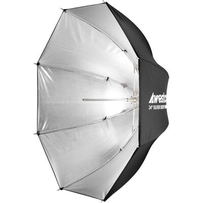 Westcott Deep Umbrella Zilver Bounce (24") (Reflektor, Softbox, 61 cm), Softbox + Reflektor Westcott Deep Umbrella Zilver Bounce (24") (Reflektor, Softbox, 61 cm), Softbox + Reflektor