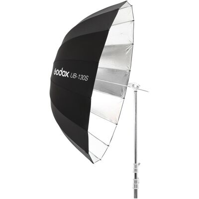 Godox 130cm Parabolische Paraplu Zwart&Zilver (Reflektor, Schirm, 130 cm), Softbox + Reflektor Godox 130cm Parabolische Paraplu Zwart&Zilver (Reflektor, Schirm, 130 cm), Softbox + Reflektor