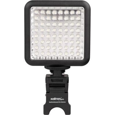 Walimex pro LED Leuchte 64 mit Mini-Klemme - Schwarz Walimex pro LED Leuchte 64 mit Mini-Klemme - Schwarz