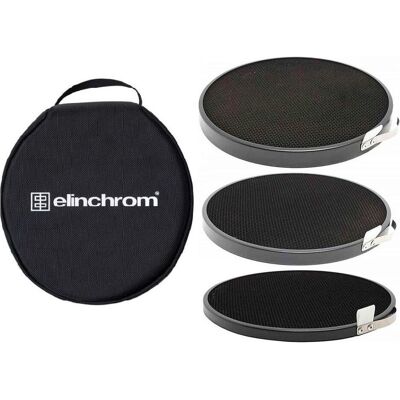 Elinchrom Wabengitter/Grid Kit 30°- 20°- 12° #26011 (Gitter, 21 cm), Softbox + Reflektor Elinchrom Wabengitter/Grid Kit 30°- 20°- 12° #26011 (Gitter, 21 cm), Softbox + Reflektor