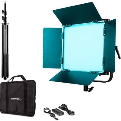 Walimex LED Rainbow 50W RGBWW Set 1 (1x Rainbow 50W, 1x Lampenstativ GN-806) (Flächenleuchte), Dauerlicht, Schwarz Walimex LED Rainbow 50W RGBWW Set 1 (1x Rainbow 50W, 1x Lampenstativ GN-806) (Flächenleuchte), Dauerlicht, Schwarz