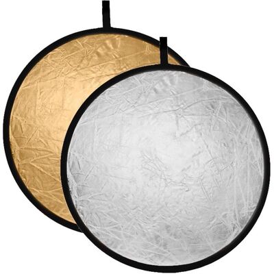 Caruba Reflectiescherm 2 in 1 Goud & Zilver 60cm (Reflektor, 60 cm), Softbox + Reflektor Caruba Reflectiescherm 2 in 1 Goud & Zilver 60cm (Reflektor, 60 cm), Softbox + Reflektor