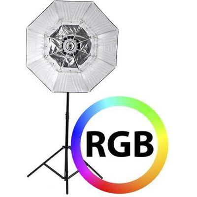 Falcon Eyes RGB LED Lampe RX-782 mit Faltbare Softbox 100 cm - LED Lampe Falcon Eyes RGB LED Lampe RX-782 mit Faltbare Softbox 100 cm - LED Lampe