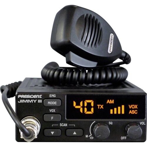 President JIMMY III 40362 CB-Funkgerät, Walkie-Talkie, Schwarz