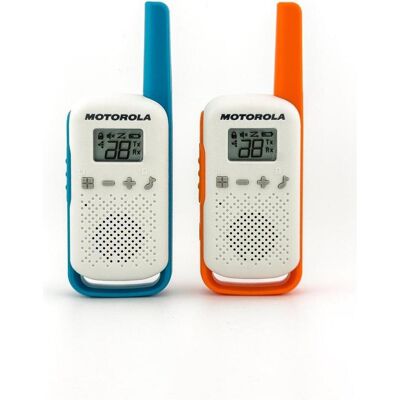 Motorola Radiotelefon T42 Gummy Twin Pack (4 km), Walkie Talkie, Orange, Blau Motorola Radiotelefon T42 Gummy Twin Pack (4 km), Walkie Talkie, Orange, Blau