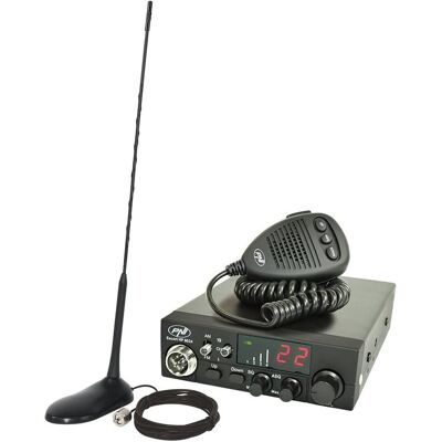 PNI Paket Radio CB ESCORT HP 8024 ASQ 12/24V + Antenne CB Extra 45 mit Magnet (7 km), Walkie Talkie PNI Paket Radio CB ESCORT HP 8024 ASQ 12/24V + Antenne CB Extra 45 mit Magnet (7 km), Walkie Talkie