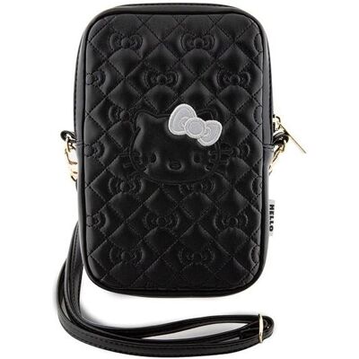 Hello Kitty Eco-Leder Quiltet Handytasche - Schwarz Hello Kitty Eco-Leder Quiltet Handytasche - Schwarz