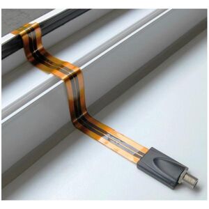 Hapena FFD-1G(28930-SBVerpackung) Koax Anschlusskabel flach (Fensterdurchführung), Antennenkabel Hapena FFD-1G(28930-SBVerpackung) Koax Anschlusskabel flach (Fensterdurchführung), Antennenkabel