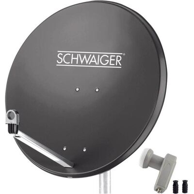 Schwaiger SPI9961SET2 Satellitenanlage - 80cm Parabol, Twin-LNB - Schwarz Schwaiger SPI9961SET2 Satellitenanlage - 80cm Parabol, Twin-LNB - Schwarz