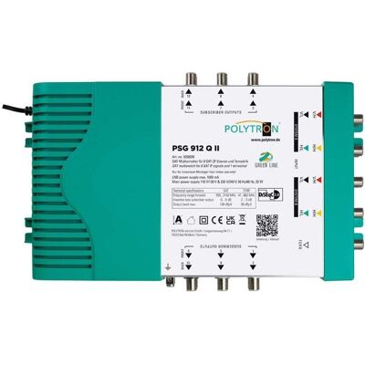 Polytron Multischalter PSG 912 QII 9/12 SAT/terr. aktiv mit Netzteil (Multischalter), SAT Zubehör Polytron Multischalter PSG 912 QII 9/12 SAT/terr. aktiv mit Netzteil (Multischalter), SAT Zubehör