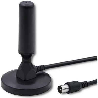 Qoltec 57016 TV-Antenne - DVB-T2, 12 dBi, Schwarz Qoltec 57016 TV-Antenne - DVB-T2, 12 dBi, Schwarz