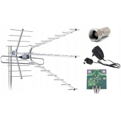 Libox Richtantenne RTV DVB-T mit Combo LB2100W VHF-, UHF-, LTE-Signalverstärker (Parabolantenne, 45 dB, DVB-T / -T2, LTE), SAT Spiegel + SAT Antennen Libox Richtantenne RTV DVB-T mit Combo LB2100W VHF-, UHF-, LTE-Signalverstärker (Parabolantenne, 45 dB, DVB-T / -T2, LTE), SAT Spiegel + SAT Antennen