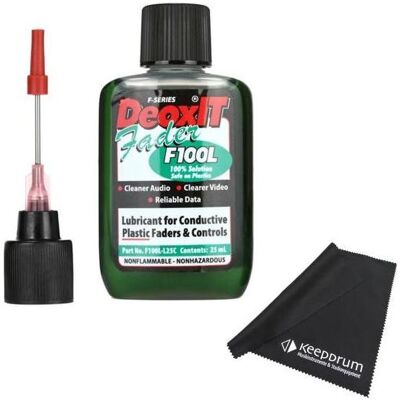 Caig DeoxIT Faderlube Pflegemittel F100L-L25C mit Tuch, Audio Zubehör, Grün Caig DeoxIT Faderlube Pflegemittel F100L-L25C mit Tuch, Audio Zubehör, Grün