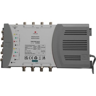 Triax TMS/CKR 9x8S DiSEqC-Multischalter 9/8 (Multischalter), SAT Zubehör, Grau Triax TMS/CKR 9x8S DiSEqC-Multischalter 9/8 (Multischalter), SAT Zubehör, Grau
