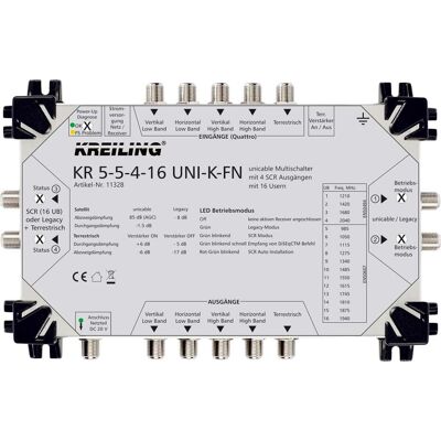 Kreiling Tech. Unicable Multischalter KR 5-5-4-16 UNI-K-FN - Multischalter Kreiling Tech. Unicable Multischalter KR 5-5-4-16 UNI-K-FN - Multischalter