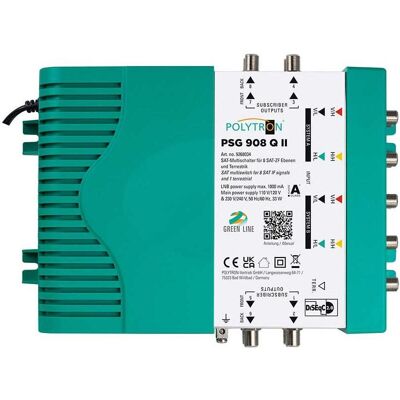 Polytron Multischalter PSG 908 QII 9/8 SAT/terr. aktiv mit Netzteil (Multischalter), SAT Zubehör Polytron Multischalter PSG 908 QII 9/8 SAT/terr. aktiv mit Netzteil (Multischalter), SAT Zubehör