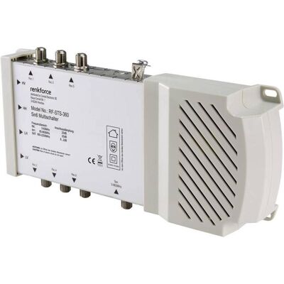 Renkforce RF-STS-360 SAT Multischalter Eingänge (Multischalter): 5 (4 SAT/1 terrestrisch) Teilnehmer-Anzahl: 6 (Multischalter), SAT Zubehör, Schwarz Renkforce RF-STS-360 SAT Multischalter Eingänge (Multischalter): 5 (4 SAT/1 terrestrisch) Teilnehmer-Anzahl: 6 (Multischalter), SAT Zubehör, Schwarz