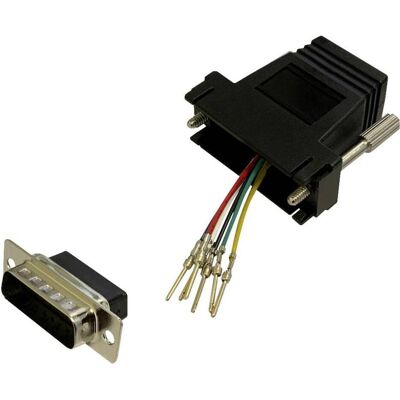 BKL Electronic 10121116 Adapter D-SUB-Stecker 15pol. - RJ12-Buchse 1 St. Single, Elektronikkabel + Stecker BKL Electronic 10121116 Adapter D-SUB-Stecker 15pol. - RJ12-Buchse 1 St. Single, Elektronikkabel + Stecker
