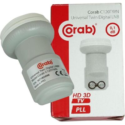 Corab C120TWN, Doppelkonverter (40mm), LNB, Schwarz Corab C120TWN, Doppelkonverter (40mm), LNB, Schwarz