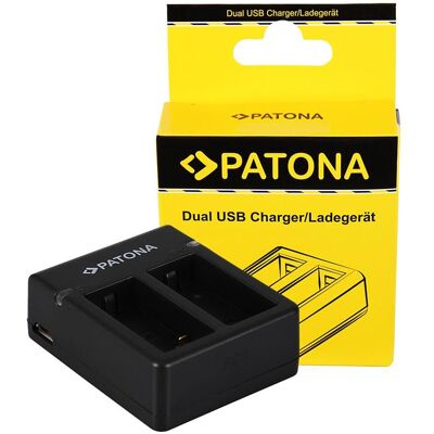 Patona USB Dual Ladegerät f. GoPro Hero 3 AHDBT-301 inkl. Micro-USB Kabel, Action Cam Zubehör, Schwarz Patona USB Dual Ladegerät f. GoPro Hero 3 AHDBT-301 inkl. Micro-USB Kabel, Action Cam Zubehör, Schwarz