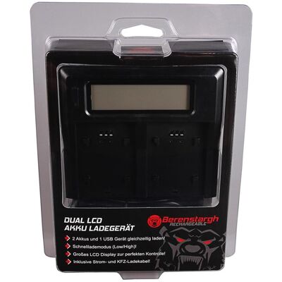 Berenstargh Dual LCD USB Ladegerät f. Drift Drift CFXDC02 HD Ghost (Kamera Akku Ladegerät), Kamera Stromversorgung, Schwarz Berenstargh Dual LCD USB Ladegerät f. Drift Drift CFXDC02 HD Ghost (Kamera Akku Ladegerät), Kamera Stromversorgung, Schwarz